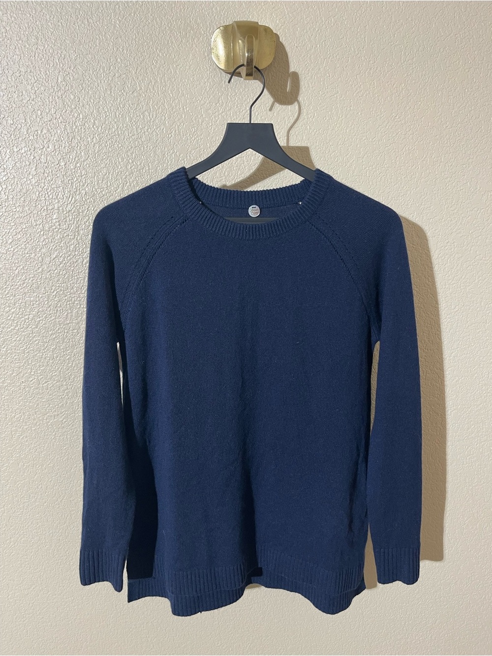Margaret O'Leary Cashmere Navy Crewneck Sweater